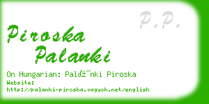 piroska palanki business card